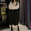 ボリューム袖シャツ＆ジャンスカ﻿﻿﻿﻿﻿﻿﻿ 6281-black_お取り寄せ6281-画像11-韓国ファッション通販POPREA［ポップリア］