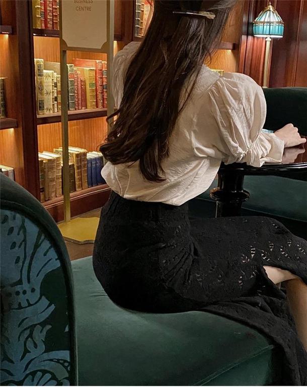 スイートツインパフブラウス 6664-ivory_即納6664-画像14-韓国ファッション通販POPREA［ポップリア］