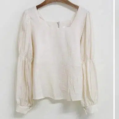 スイートツインパフブラウス 6664-ivory_即納6664-画像15-韓国ファッション通販POPREA［ポップリア］