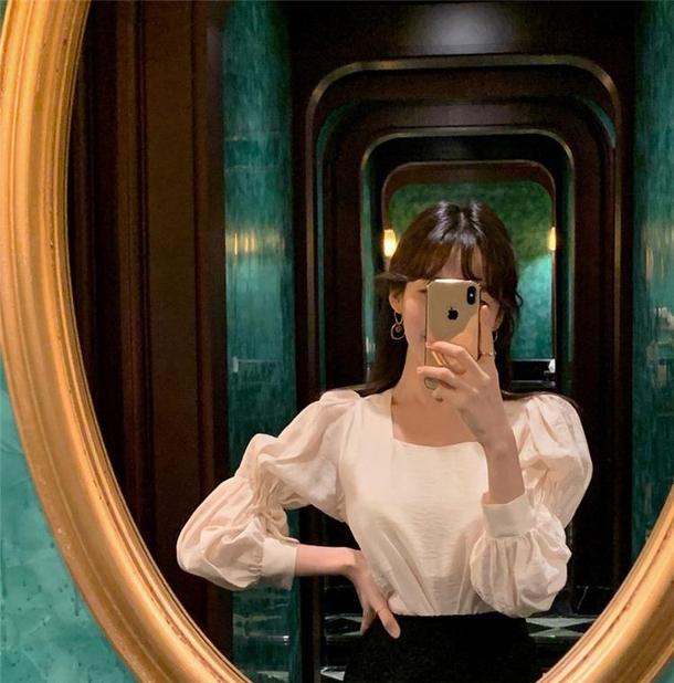 スイートツインパフブラウス 6664-ivory_即納6664-画像7-韓国ファッション通販POPREA［ポップリア］