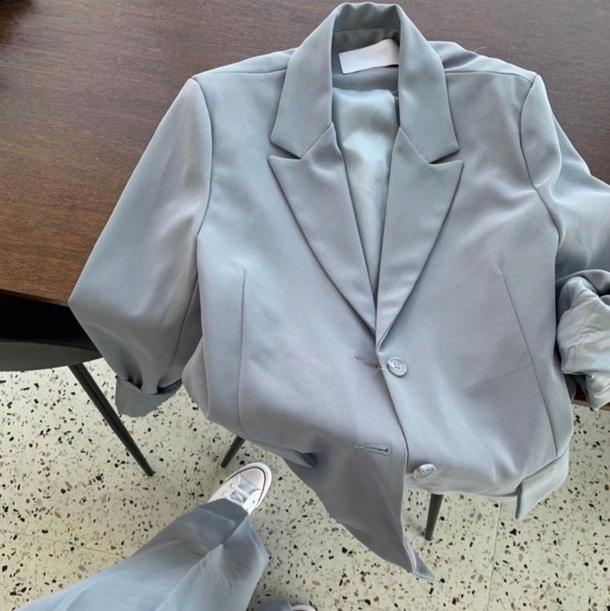 ハンサムブルースーツセット 6697-blue_即納6697-画像10-韓国ファッション通販POPREA［ポップリア］