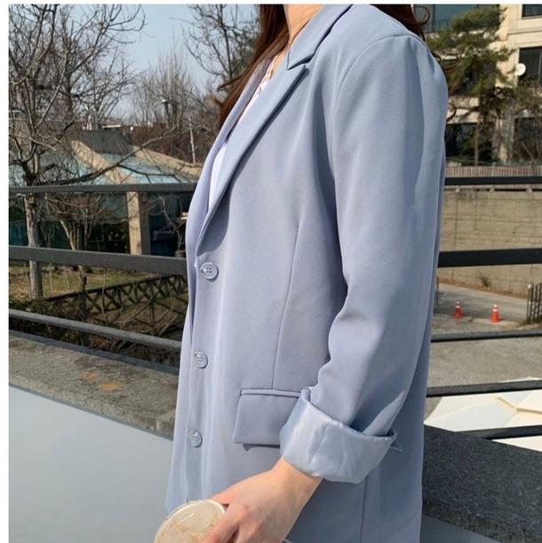 ハンサムブルースーツセット 6697-blue_即納6697-画像7-韓国ファッション通販POPREA［ポップリア］