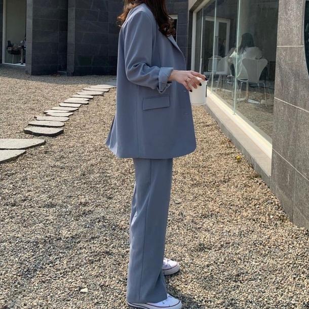 ハンサムブルースーツセット 6697-blue_即納6697-画像8-韓国ファッション通販POPREA［ポップリア］