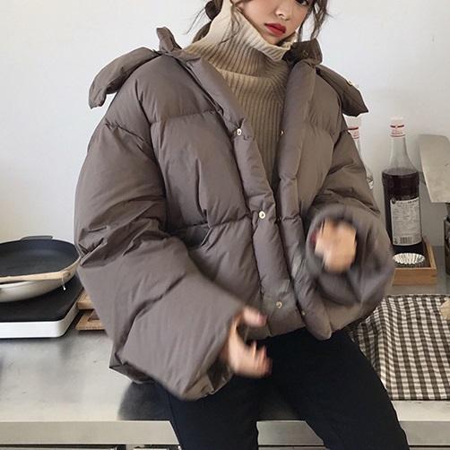 カフェカラーエコダウンジャケット 6410 - 韓国ファッション通販サイト