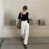 ラフハイウエストストレートパンツ 6720-white_即納6720-画像8-韓国ファッション通販POPREA［ポップリア］
