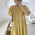 パフスリーブピュアワンピース 6681-yellow_即納66811-画像1-韓国ファッション通販POPREA［ポップリア］