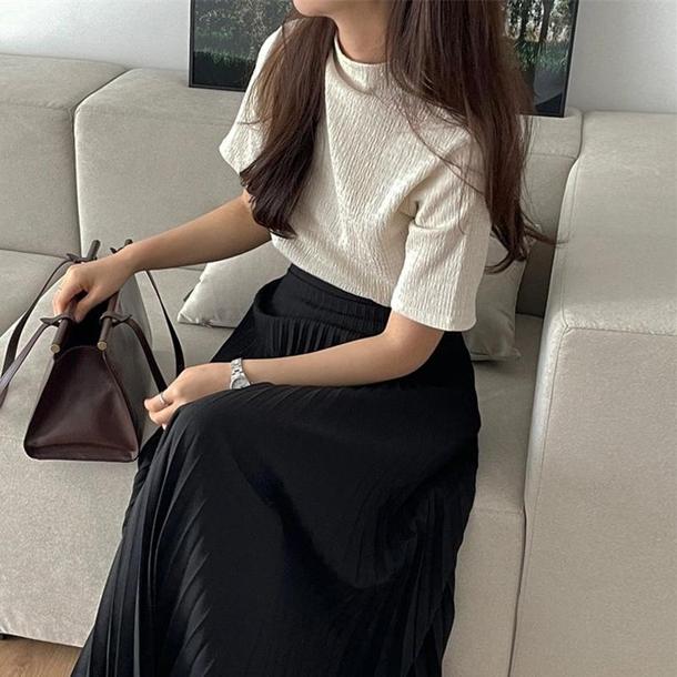 アイボリーハイネックトップス﻿﻿ 6576-ivory_即納6576-画像7-韓国ファッション通販POPREA［ポップリア］