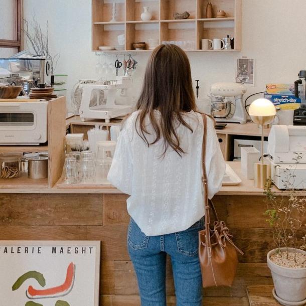 フレアカフスフラワーブラウス 6744-white_即納6744-画像16-韓国ファッション通販POPREA［ポップリア］