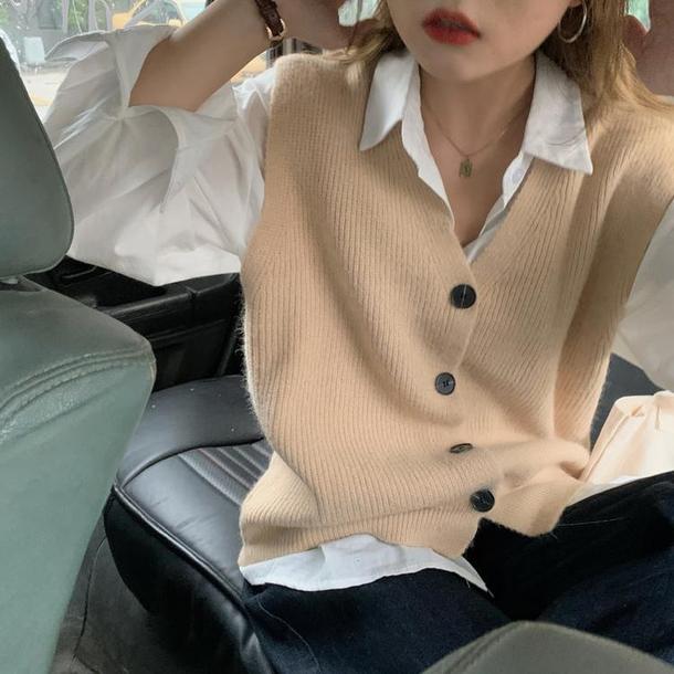 ベスト 韓国 ファッション ゼブラ柄ニットベスト レディース 春 春服 韓国ファッション