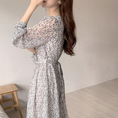 フラワーシフォンロングドレスワンピ 6706-white_即納6706-画像15-韓国ファッション通販POPREA［ポップリア］