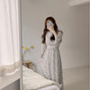 フラワーシフォンロングドレスワンピ 6706-white_即納6706-画像5-韓国ファッション通販POPREA［ポップリア］