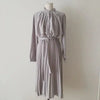 プリーツスカートノーカラーシャツワンピ 6415-gray_即納6415-画像11-韓国ファッション通販POPREA［ポップリア］