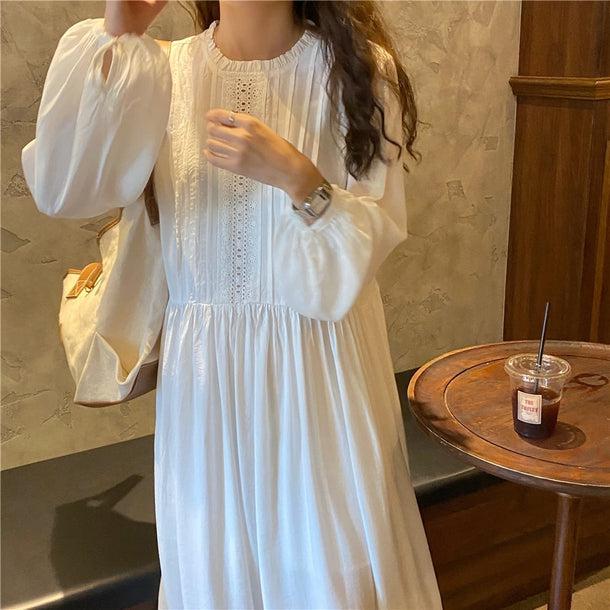 刺繍フロントロングワンピース 6743-ivory_即納6743-画像10-韓国ファッション通販POPREA［ポップリア］