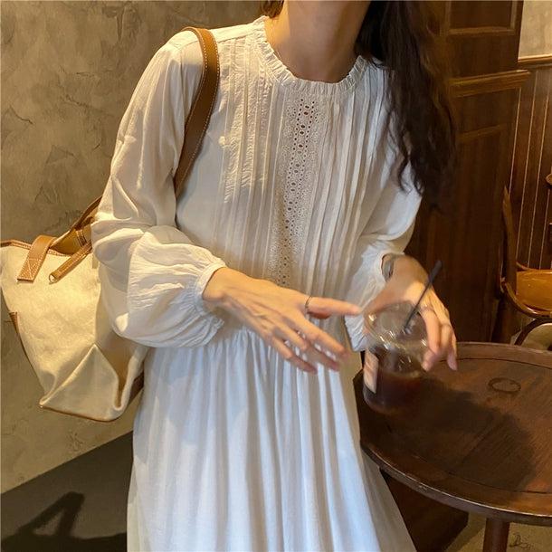 刺繍フロントロングワンピース 6743-ivory_即納6743-画像20-韓国ファッション通販POPREA［ポップリア］