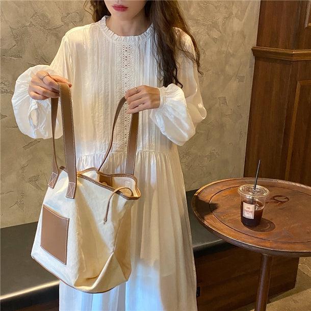 刺繍フロントロングワンピース 6743-ivory_即納6743-画像4-韓国ファッション通販POPREA［ポップリア］