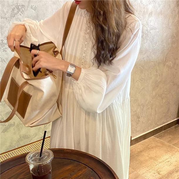 刺繍フロントロングワンピース 6743-ivory_即納6743-画像8-韓国ファッション通販POPREA［ポップリア］