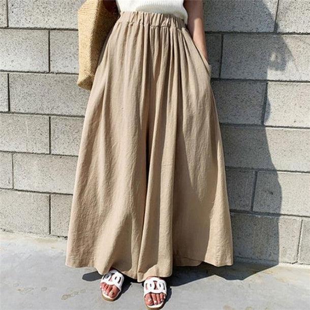 フレアイージーカラーパンツ 6599-ivory_即納6599-画像2-韓国ファッション通販POPREA［ポップリア］