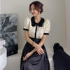 スリムフィットパフスリーブニットブラウス 5999-ivory_お取り寄せ5999-画像2-韓国ファッション通販POPREA［ポップリア］