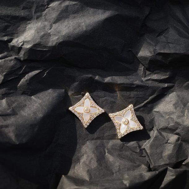 クローバービジューイヤリング 6167-gold_お取り寄せ6167-画像7-韓国ファッション通販POPREA［ポップリア］