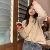 モヘアタッチニットカーディガン 6169-khaki_お取り寄せ6169-画像6-韓国ファッション通販POPREA［ポップリア］