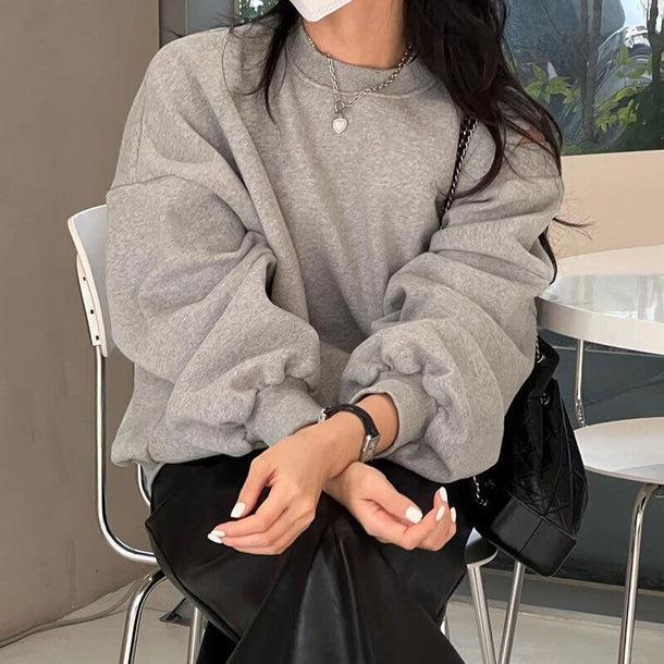 カットスリーブルーズスウエット 6173-gray_お取り寄せ6173-画像2-韓国ファッション通販POPREA［ポップリア］