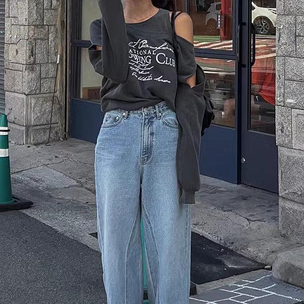 カットスリーブロゴショートスウエット 6174-gray_お取り寄せ6174-画像6-韓国ファッション通販POPREA［ポップリア］