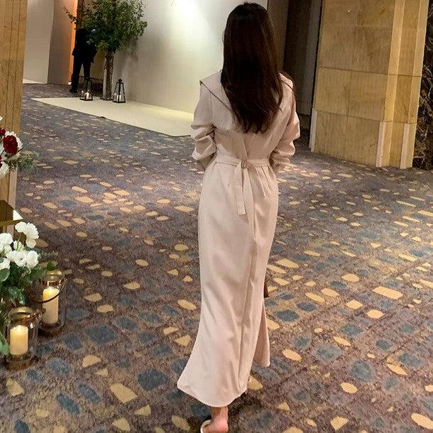 カラーリボンマーメイドワンピース 6197-ivory_お取り寄せ6197-画像4-韓国ファッション通販POPREA［ポップリア］