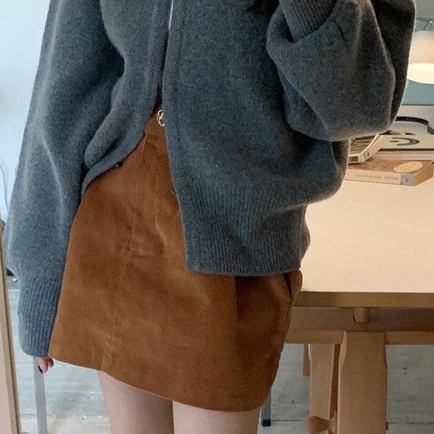 ライクパールカラージッパージャケット﻿﻿ 6216-gray_お取り寄せ6216-画像2-韓国ファッション通販POPREA［ポップリア］