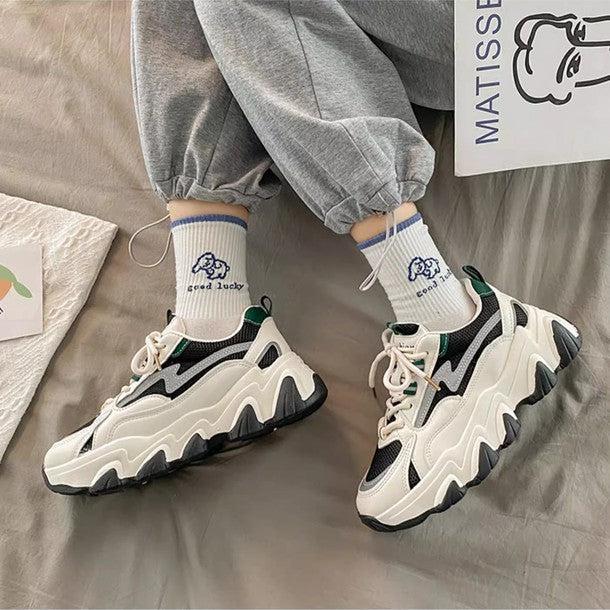 ホワイト＆カラーシューズ﻿﻿﻿﻿﻿﻿﻿ 6286-black/35(22.5cm)_お取り寄せ62860-画像2-韓国ファッション通販POPREA［ポップリア］