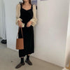 シースルースリーブハートネックワンピース 6289-black_お取り寄せ6289-画像8-韓国ファッション通販POPREA［ポップリア］