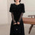 シースルーレースブラックベロアワンピース 6303-black_お取り寄せ6303-画像1-韓国ファッション通販POPREA［ポップリア］