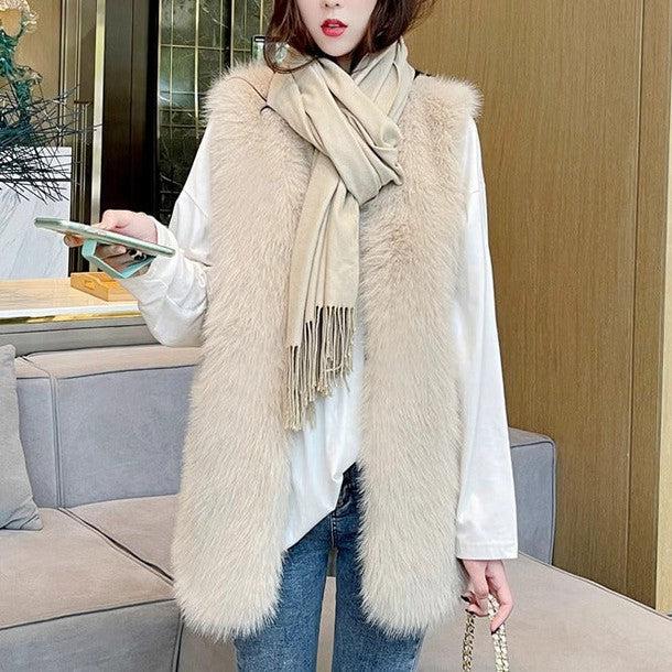 ボリュームエコファーベスト 6305-beige_お取り寄せ63052-画像6-韓国ファッション通販POPREA［ポップリア］