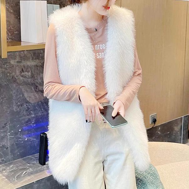 ボリュームエコファーベスト 6305-ivory_お取り寄せ63053-画像7-韓国ファッション通販POPREA［ポップリア］