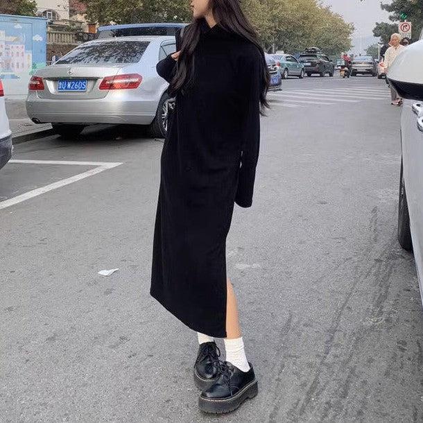 タートルネックミディワンピース 6307-black_お取り寄せ63072-画像8-韓国ファッション通販POPREA［ポップリア］