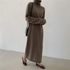 タートルネックロングニットワンピース 6319-brown_お取り寄せ63192-画像6-韓国ファッション通販POPREA［ポップリア］