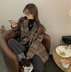 カフェチェックミディージャケット 6361-coffee_即納6361-画像10-韓国ファッション通販POPREA［ポップリア］