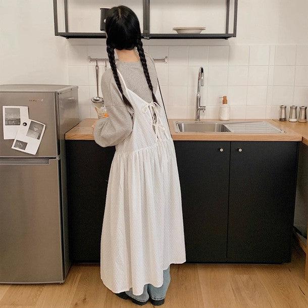 バックリボンルーズキャミワンピース﻿﻿ 6563-white_お取り寄せ6563-画像2-韓国ファッション通販POPREA［ポップリア］