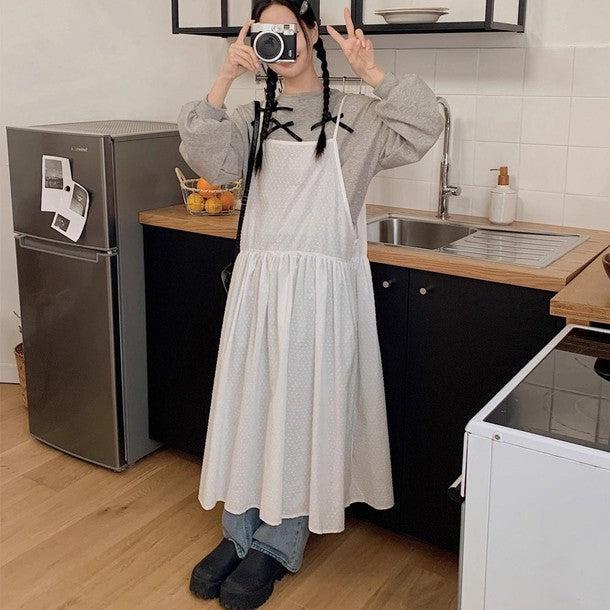 バックリボンルーズキャミワンピース﻿﻿ 6563-white_お取り寄せ6563-画像4-韓国ファッション通販POPREA［ポップリア］