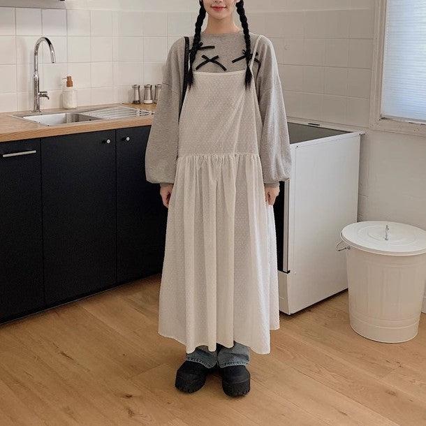 バックリボンルーズキャミワンピース﻿﻿ 6563-white_お取り寄せ6563-画像6-韓国ファッション通販POPREA［ポップリア］