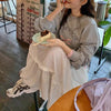 リボンプリントスウェット 6605-gray_お取り寄せ6605-画像4-韓国ファッション通販POPREA［ポップリア］