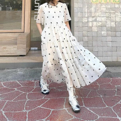花柄カシュクールマキシワンピース 6749-white_お取り寄せ6749-画像3-韓国ファッション通販POPREA［ポップリア］