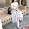 花柄カシュクールマキシワンピース 6749-white_お取り寄せ6749-画像5-韓国ファッション通販POPREA［ポップリア］