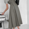 ストライプシャツドッキンググレイワンピース 6786-gray_お取り寄せ6786-画像4-韓国ファッション通販POPREA［ポップリア］