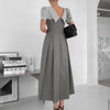 ストライプシャツドッキンググレイワンピース 6786-gray_お取り寄せ6786-画像5-韓国ファッション通販POPREA［ポップリア］