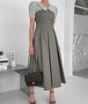 ストライプシャツドッキンググレイワンピース 6786-gray_お取り寄せ6786-画像8-韓国ファッション通販POPREA［ポップリア］