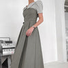 ストライプシャツドッキンググレイワンピース 6786-gray_お取り寄せ6786-画像1-韓国ファッション通販POPREA［ポップリア］