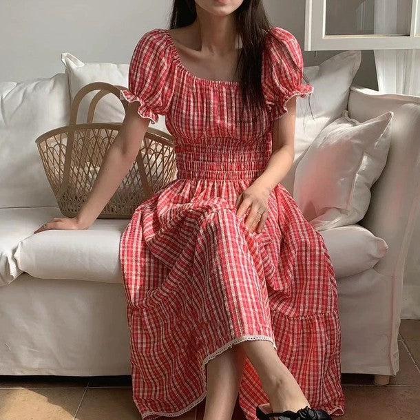 ギンガムチェック2wayワンピース﻿ 6808-red_お取り寄せ68082-画像6-韓国ファッション通販POPREA［ポップリア］