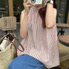 ノースリーブルーズストライプブラウス 6823-pink_お取り寄せ6823-画像4-韓国ファッション通販POPREA［ポップリア］