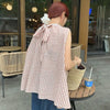 ノースリーブルーズストライプブラウス 6823-pink_お取り寄せ6823-画像9-韓国ファッション通販POPREA［ポップリア］