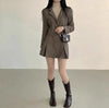 ヘリンボーンショートジャケット＆スカート 6387-画像10-韓国ファッション通販POPREA［ポップリア］
